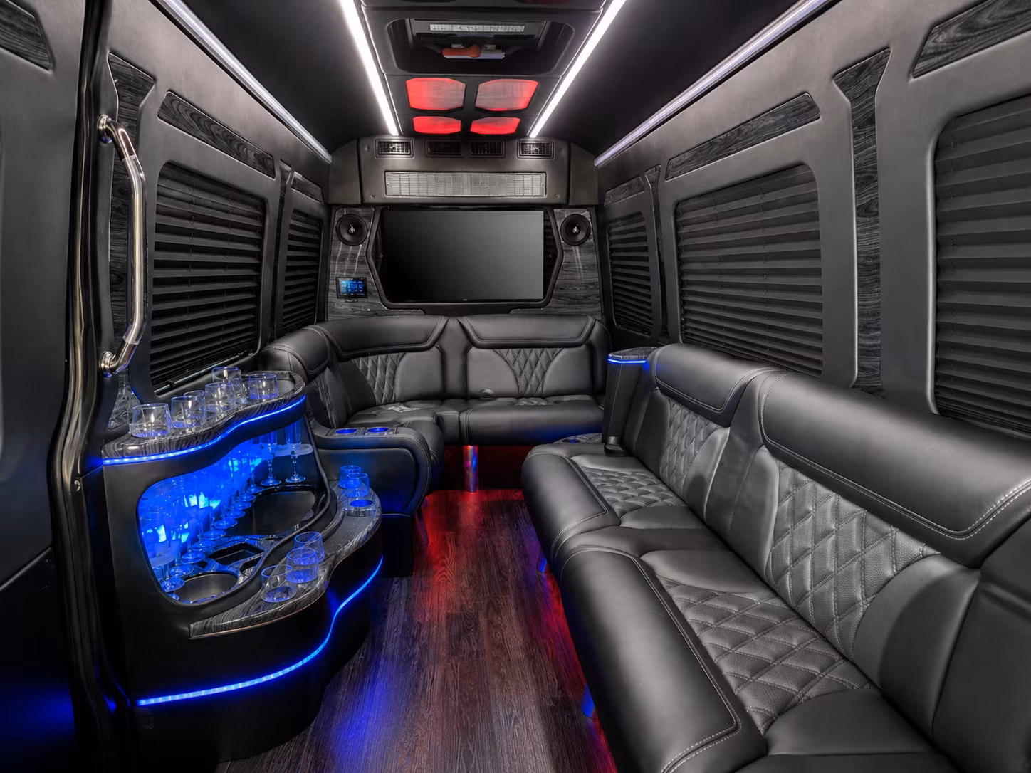 kettering 50 passenger party bus interior